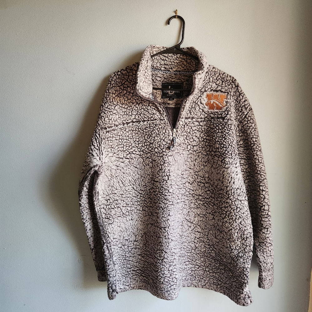 2x Gray Western Michigan University Broncos partial Zip Fleece pullover